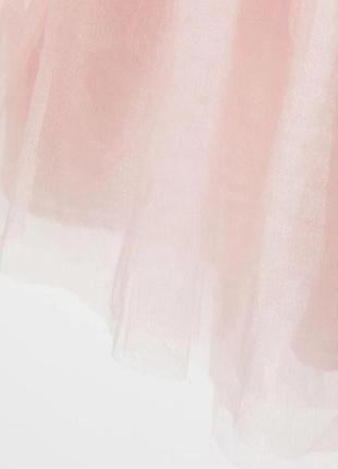 Неймовірна  сукня з рожевою юбкою tutu та ніжними трояндами  н&м. нова без цінника. 134 - 140 см. 8 - 10 років 🩷🌹5 фото