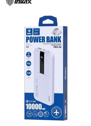 Повербанк nkax pbq-06 pd+qc 3.0 10 000mah power bank 22.5w1 фото