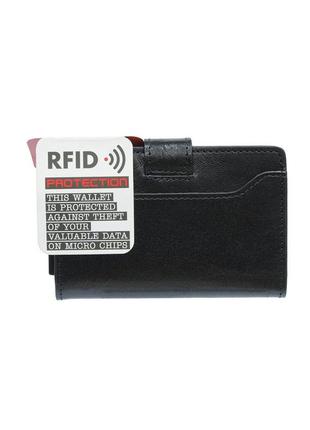 Кредитниця шкіряна nevada 3776 з системою rfid nero чорний2 фото