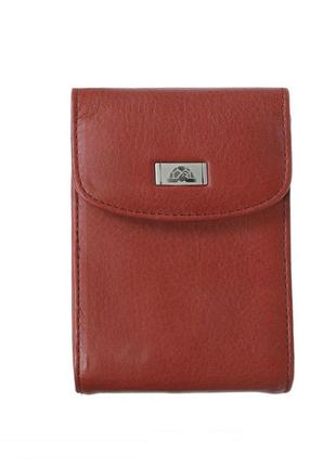 Кредитниця шкіряна contatto 1703 rosso червоний