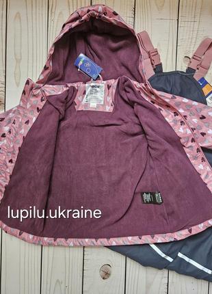 Lupilu комплект грязепруф  на флісі 122/128 р на 6-8 рдошовик на дівчинку дождевик на девочку3 фото