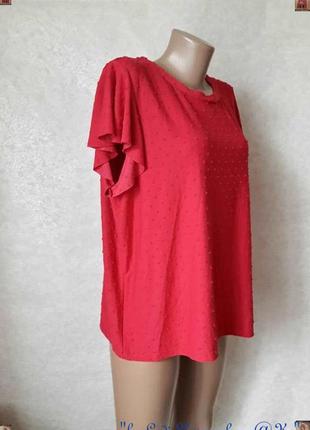 Фирменная marks & spenser вискозная блуза/футболка розового цвета с перфорацией,размер 4хл3 фото