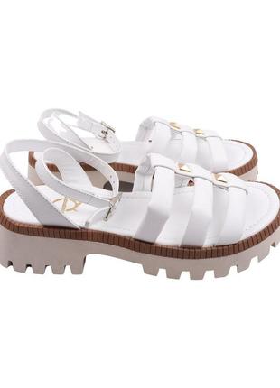 Босоніжки жіночі aquamarin білі натуральна шкіра, 38