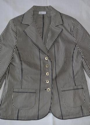 Легкий пиджак в трендовую полоску frank walder, л-хл