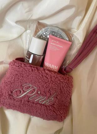 Подарочный набор пенк виктория секрет косметичка pink victoria’s secret gift set оригинал4 фото