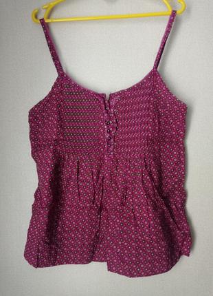 Майка из хлопка, цвет темно-розовый, размер 46-50