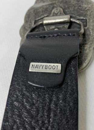 Шкіряний пояс navyboot4 фото