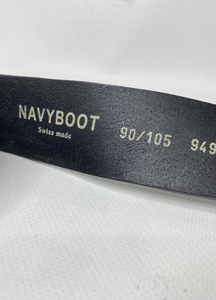 Шкіряний пояс navyboot5 фото