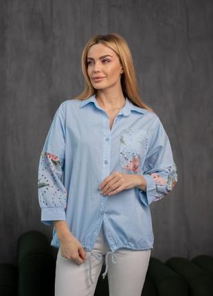 Стильная рубашка блузка натуральная 🌱, италия 46-52 размер