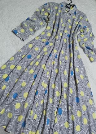 Вискозное миди платье рубашка marks&spencer3 фото
