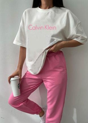 Calvin klein женский костюм футболка+штаны4 фото