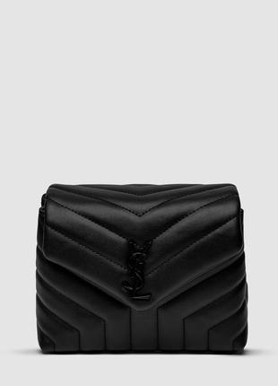 Saint laurent toy loulou in quilted leather black/black