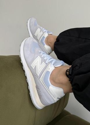 Жіночі кроссівки new balance 574 blue/beige