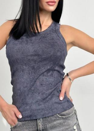 Трикотажная женская майка тай-дай