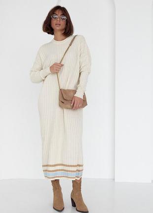Жіноча трикотажна сукня максі вільного крою, оверсайз, широка, довге плаття, бавовна3 фото