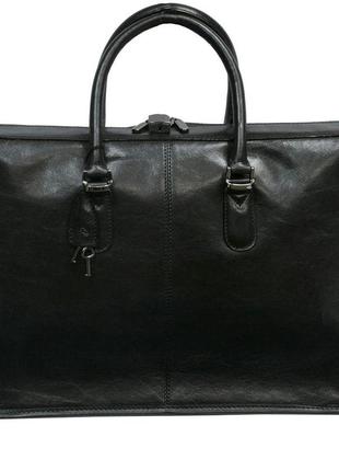 Шкіряний портфель italico 8098 nero чорний toni perotti6 фото