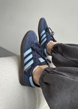 Женские кроссовки adidas spezial black/blue1 фото