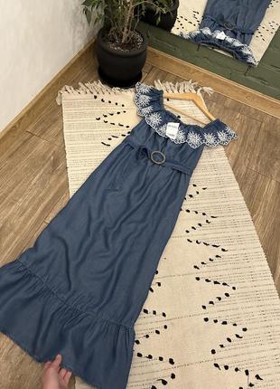 Новое миди платье из натуральной ткани от next🌿7 фото