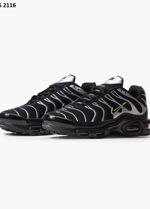 Мужские кроссовки nike air max plus tn'black\white'2 фото