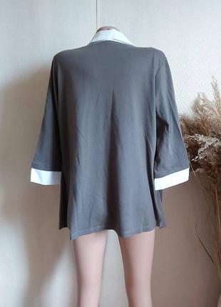 Нова ошатна блуза з вишивкою й імітацією блузи під кофтою, розмір 2-3хл2 фото