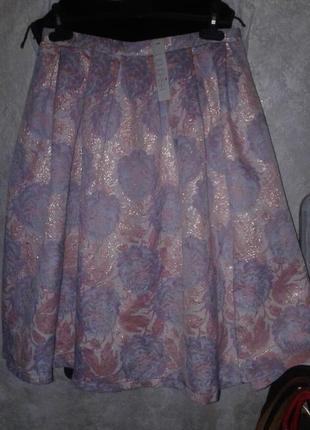 Шикарная юбка парчая юбка liqurish вынтаж3 фото