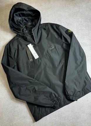 Мужская черная ветровка stone island