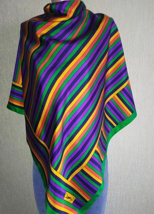 Yves saint laurent винтажная стильная яркая шелковый платок5 фото