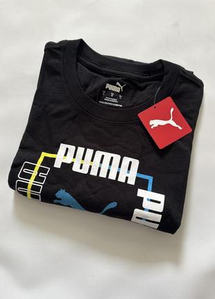 Мужская черная футболка puma оригинал1 фото