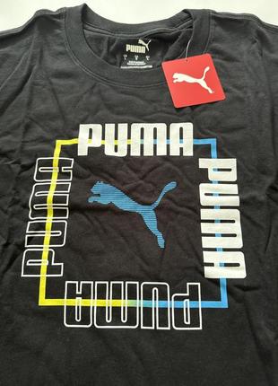 Мужская черная футболка puma оригинал3 фото