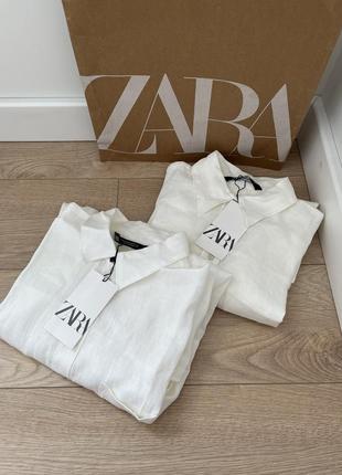 Лляна сорочка zara