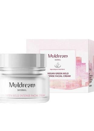 Интенсивный веган крем для лица с керамидами muldream vegan green mild intense facial cream1 фото