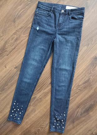 Стильные джинсы esmara с бусинами7 фото
