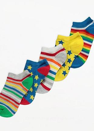 Яркие качественные носочки george мальчикам 27-30 и 31-36 размер