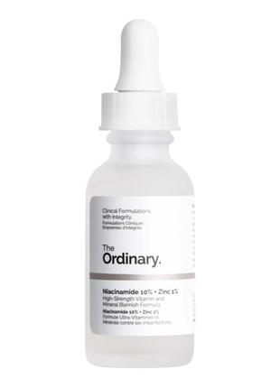 The ordinary niacinamide 10% + zinc 1 % сиворотка з вітаміном b3 і цинком 30 ml