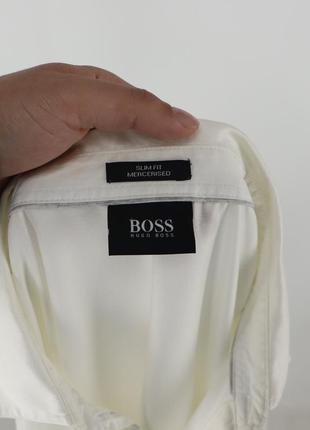 Мужская белая поло футболка hugo boss / оригинал &lt;unk&gt; l &lt;unk&gt;8 фото