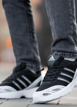 Мужские кроссовки adidas supernova black white4 фото