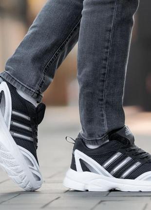 Мужские кроссовки adidas supernova black white7 фото