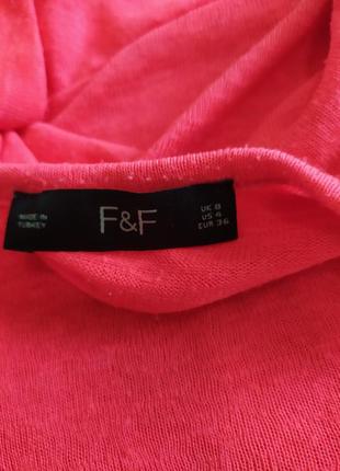 Женская розовая неоновая футболка f&amp;f m s3 фото