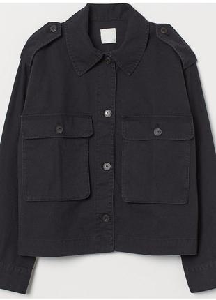 Куртка демісезонна коротка жіноча h&m чорна