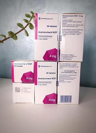 Аценокумарол, синкумар , 4 мг, 60 т