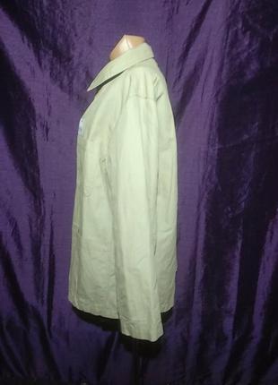 Куртка-сорочка  одношарова,вільного крою з накладними кишенями,пісочний колір,котон і льон ,щильна тканина, бренд oxbow4 фото
