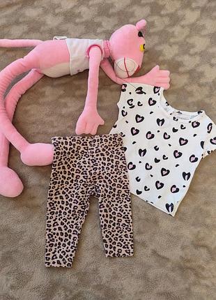 Костюм для девочки 0-3 мес. футболка и лосинки