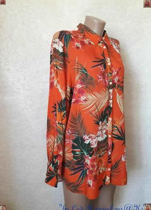 Нова з биркою яскрава легка літня сорочка/блуза в принт "пальми", розмір 3хл3 фото