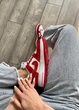 Nike air force 1 low by virgil abloh white red7 фото