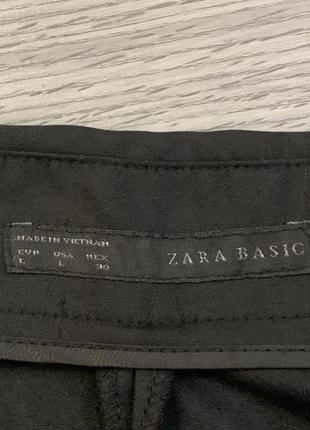 Фирменные шорты свободные  zara  30 размер чёрные10 фото