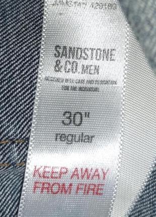🎁1+1=3 фирменные узкие зауженные мужские джинсы sandstone&co, размер 42 - 443 фото