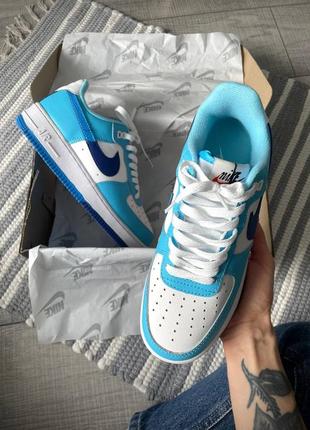 Женские кроссовки nike air force 1 low 07 lv8 blue/white6 фото