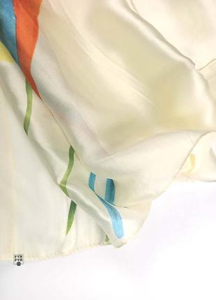 Шелковый нежный шарф палантин бежевий шелк новый качественный4 фото