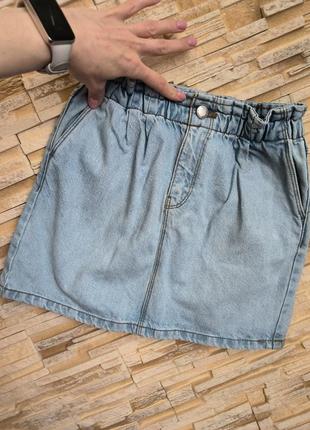 Классная джинсова юбка zara 9-10 лет в идеальном состоянии