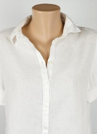 Рубашка marc o'poloженская цвет белый regular классический воротник4 фото